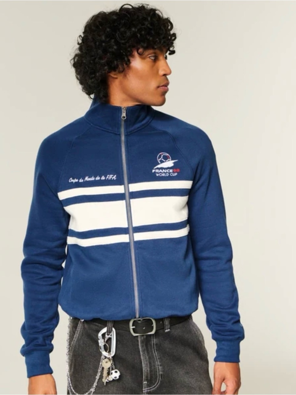 Hollister FIFA France 98 Navy Zip-Up